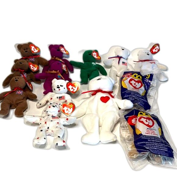 Vintage Teenie Beanies McDonalds TY Beanie Babies Stuffed Animals - Lot of 12 - Picture 2 of 2